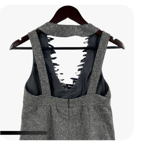 🎉HP🎉Anna Sui, Gray Tweed Dress w/Silver Bangled Fringe, Such A COOL Piece! - Picture 13 of 14